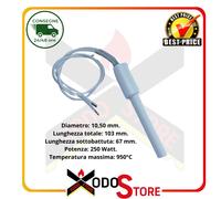 Candeletta Resistenza accensione per stufa a pellet in ceramica 103 mm, 250W-54