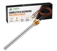 Candeletta Stufa Pellet, 280 Watts, 150/160 mm, ∅ 9.9, Filettatura 3/8 | Ricambio Compatibile, Sicuro, Resistente e Durevole, Sostituzione Semplice, Prestazioni Stabili