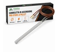 Candeletta Stufa Pellet, 280 Watts, Lunghezza 155 mm, ∅ 10 mm | Ricambio Compatibile, Sicuro, Resistente e Durevole, Sostituzione Semplice, Prestazioni Stabili