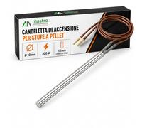 Candeletta Stufa Pellet, 300 Watts, Lunghezza 155 mm, ∅ 10 mm | Ricambio Compatibile, Sicuro, Resistente e Durevole, Sostituzione Semplice, Prestazioni Stabili