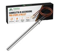 Candeletta Stufa Pellet, 350 Watts, Lunghezza 160/170 mm, ∅12,5 mm | Ricambio Compatibile, Sicuro, Resistente e Durevole, Sostituzione Semplice, Prestazioni Stabili