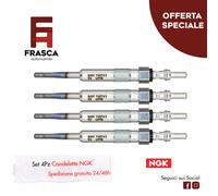 Candelette 4 Pezzi NGK A4 1.9 TDI 85 KW 116 CV 2004/2008
