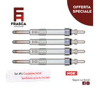 Candelette 4 Pezzi NGK Alfa Romeo 156 2.4 JTD 140 CV 1.9 JTD 110 CV