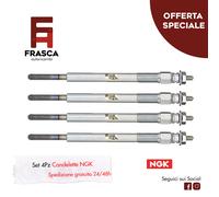 Candelette 4 Pezzi NGK Ford Focus 1.6 TdCi 90 CV 109 CV 100 CV