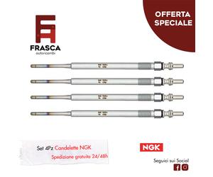 Candelette 4 Pezzi NGK Iveco Daily III 65C14 136 CV 40C14 136 CV 29L10V 95 CV