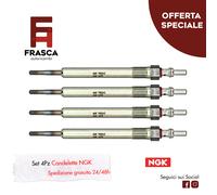 Candelette 4 Pezzi NGK Volkswagen Scirocco 2.0 TDI 177 CV 125 KW 170 CV