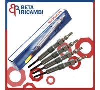 Candelette Bosch Renault Clio III IV Megane Dacia Sandero Mercedes 1.5 dCi 4 Pz