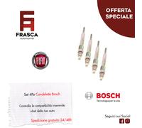 Candelette Bosch Set 4 Pezzi Fiat Doblo Cargo MPV Space Wagon 263 1.3 D Multijet