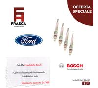 Candelette Bosch Set 4 Pezzi Ford KA RU8 1.3 TdCi 2008/2016