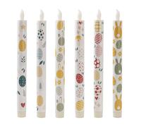 Candeliere a batteria | Set di 6 candelieri LED | Candelieri senza fiamma con effetto lampeggiante, per centrotavola, tavolo, , cibo, feste, esterni,