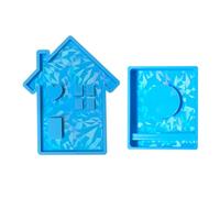 Candeliere a forma cuore Stampo in silicone Stampo base per candela olografica Portacandele a forma casa Ornamenti fai da te Decorazioni per la casa Forniture per matrimoni