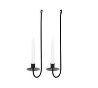 Candeliere Applique da parete moderna con candelabro sospeso, set di applique, decorazione for matrimoni, bar, feste, soggiorno Per Compleanni, Cena a Lume di Candela(Black)