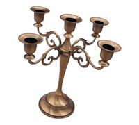 Candeliere in metallo a 5 candele Candelabro portacandele alto 10 pollici