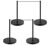 Candelieri a basso profilo del museo, mini pali di controllo della folla | Con cordino elastico e base stabile, set di barriere espositive for esposizioni di automobili, gallerie, mostre d'arte
