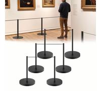 Candelieri a basso profilo del museo, mini pali di controllo della folla | Con cordino elastico e base stabile, set di barriere espositive for esposizioni di automobili, gallerie, mostre d'arte