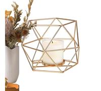 Candelieri geometrici, candelabro geometrico | Candelatore decorativo in ferro cavo | Raccogliere ornamenti per mensola per la casa e mensola centrotavola moderno