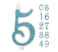 Candelina a forma di numero 0 di colore Argento 6 cm IDEGOS