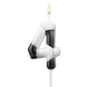 Candelina Calcio, Candele con Numeri di Compleanno Calcio Decorazioni Torte a Tema Sportivo per Feste di Compleanno Forniture Decorazioni per Bambini e Bambine (Numero 4)
