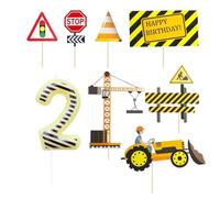 Candelina Di Compleanno Da 1 Pezzo, Inserti Per Torta Da Ingegnere Da 7 Pezzi, Candele In Twill Numero 2, Adatte Per Compleanni Di Bambini E Feste Di Ingegneria