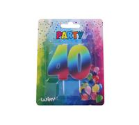Candelina di compleanno numero 40 arcobaleno