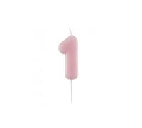 Candelina Laccata Numero Rosa Perla 0 1 2 3 4 5 6 7 8 9 (9cm) Compleanno Anniversario (1)
