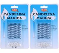 Candelina Magica Celeste 10 pezzi (Confezione da 2)