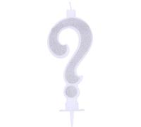 Candelina Numerale Glitter ARGENTO n.?