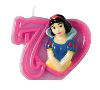 Candelina principesse numero 7 Biancaneve per torta