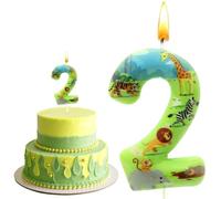 Candeline Animali Della Foresta, Cake Topper Animali Della Foresta, 3D Ragazzo Candeline Compleanno, Festa a Tema, Compleanno 2 Anni