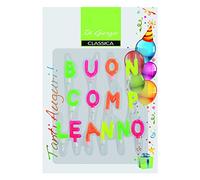 Candeline 'Buon Compleanno' con Supporto colori fluo - Cereria Di Giorgio