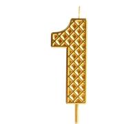 Candeline Compleanno Numeri 1, Modello Waffle Candele di Compleanno per Torta, Oro Decorazioni Torta 1 Anno Compleanno Ragazze Ragazzi, Compleanno Decorazioni Festa Candeline Torta Cake Topper