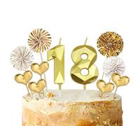 Candeline Compleanno Numeri 18,Candeline 18 Anni,3D Candele Compleanno,Candele Decorative Torte,Candela Numeriche per Feste e Compleanni,Matrimoni,Anniversari