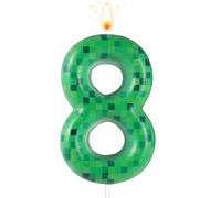 Candeline Compleanno Numeri, Candela di Compleanno Dinamite a Tema TNT per Decorazioni per Torte di Compleanno (Numero 8)