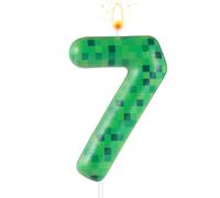 Candeline Compleanno Numeri, Candela di Compleanno Dinamite a Tema TNT per Decorazioni per Torte di Compleanno (Numero 7)
