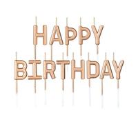 Candeline con Buon Compleanno,Particolari Candele di Compleanno con "Happy Birthday" per Decorazione della Torta di Compleanno,Champagne