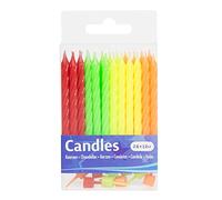 Candeline con colori neon - 24 pezzi