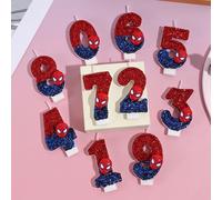 Candeline Creative con Numeri da 1 a 9 a Tema Supereroe Marvel Spider-Man, Decorazioni per Torte e Feste per Bambini