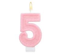 Candeline di Compleanno Rosa con Numeri, Decorazioni per Torte Romantiche Decorazioni Torte Anniversario Graziose Feste Compleanno per Matrimoni Anniversari e Altri Eventi (5)