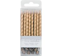 Candeline dorate con base - 16 pezzi