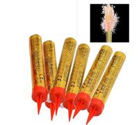 Candeline MAGIC FLAMBE 6 Candele Magiche effetto fontana 10CM Dorate Cat. 1