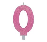 Candeline Numerali glitter vari colori h 15 cm (0, Fucsia)