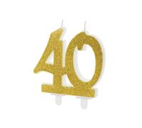 Candeline numerali Glitterate per Compleanno Vari Numeri (40 Anni (codice SCU5-40-019))