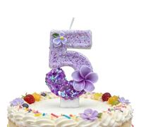 Candeline Numerate per Torte | Topper per Torte con Lustrini | Numeri a Forma di per | per Uomo Donna Famiglia Mamma Papà Bambini Nonni