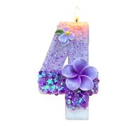 Candeline Numeri per Compleanno - Decorazioni Torta con Paillettes e Fiori | Numeri a Forma di per Torte - per Uomo Donna Mamma Papà Ragazzo Ragazza