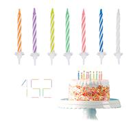 Candeline per compleanno Porta candele multicolore 102 pz. Candeline colorate