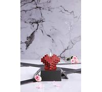 Candellana Candles Pixel Heart Candela, Cera Olio di Palma, Rosso