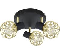 Candellux Acrobat lampada da soffitto 3x40 W nero-oro 98-66466