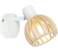 Candellux Atarri lampada da parete 1x25 W bianco-legno 91-68019