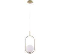 Candellux Cordel lampada sospesa 1x28 W bianco-ottone 31-73457