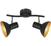 Candellux Diso lampada da soffitto 2x40 W nero-oro 92-63427
